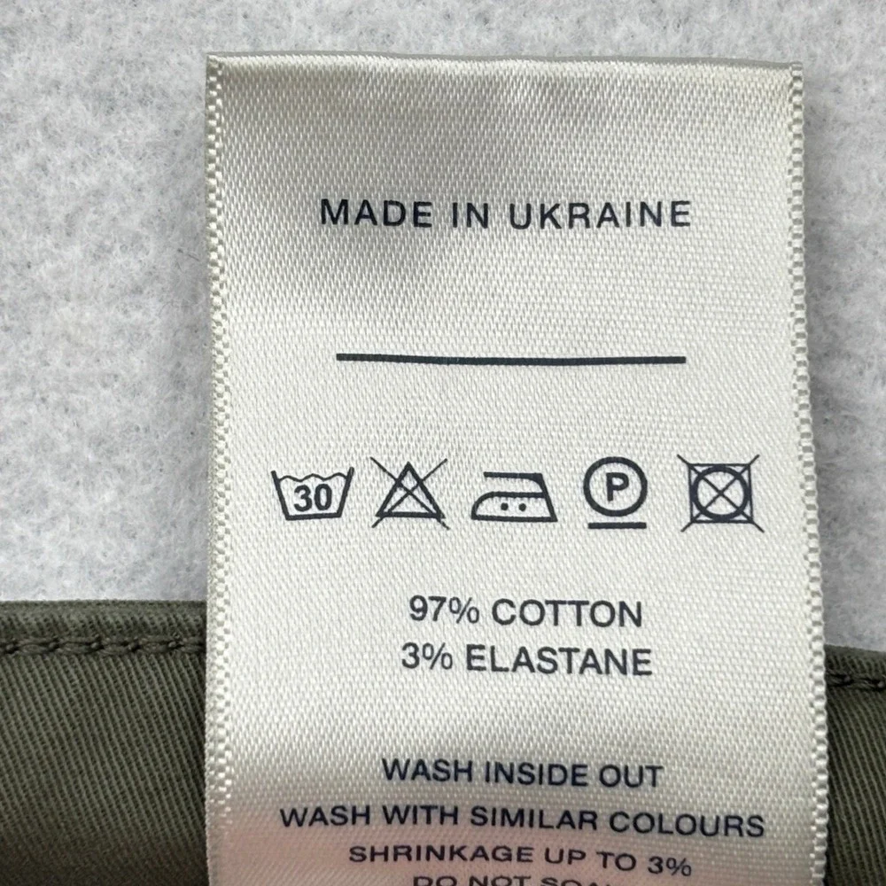 NN07 Pants Mens 31x32 Olive Green Marco 1400 Stretch Cotton Twill Chino Trousers